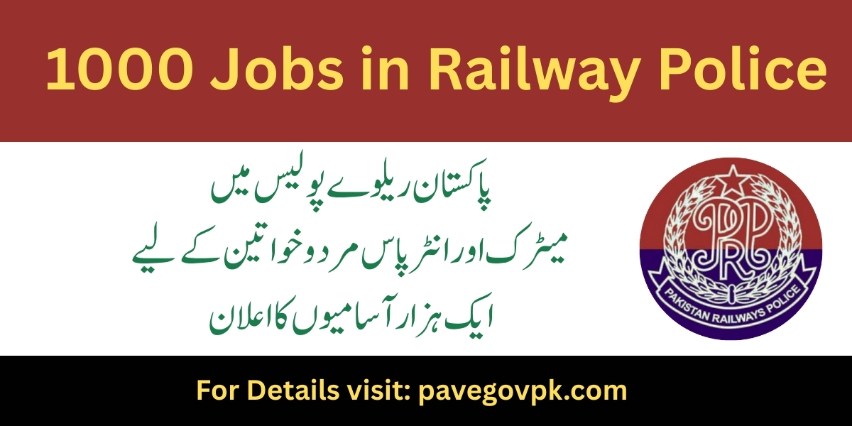 Pak Railway Police Jobs 2025 for Constable and ASI
